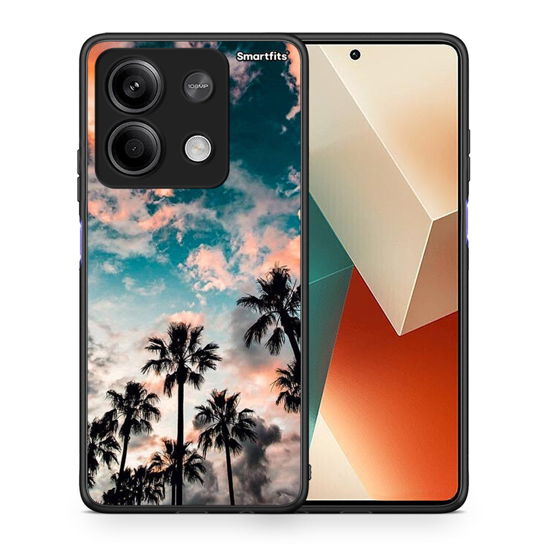 Θήκη Xiaomi Redmi Note 13 5G Sky Summer από τη Smartfits με σχέδιο στο πίσω μέρος και μαύρο περίβλημα | Xiaomi Redmi Note 13 5G Sky Summer case with colorful back and black bezels