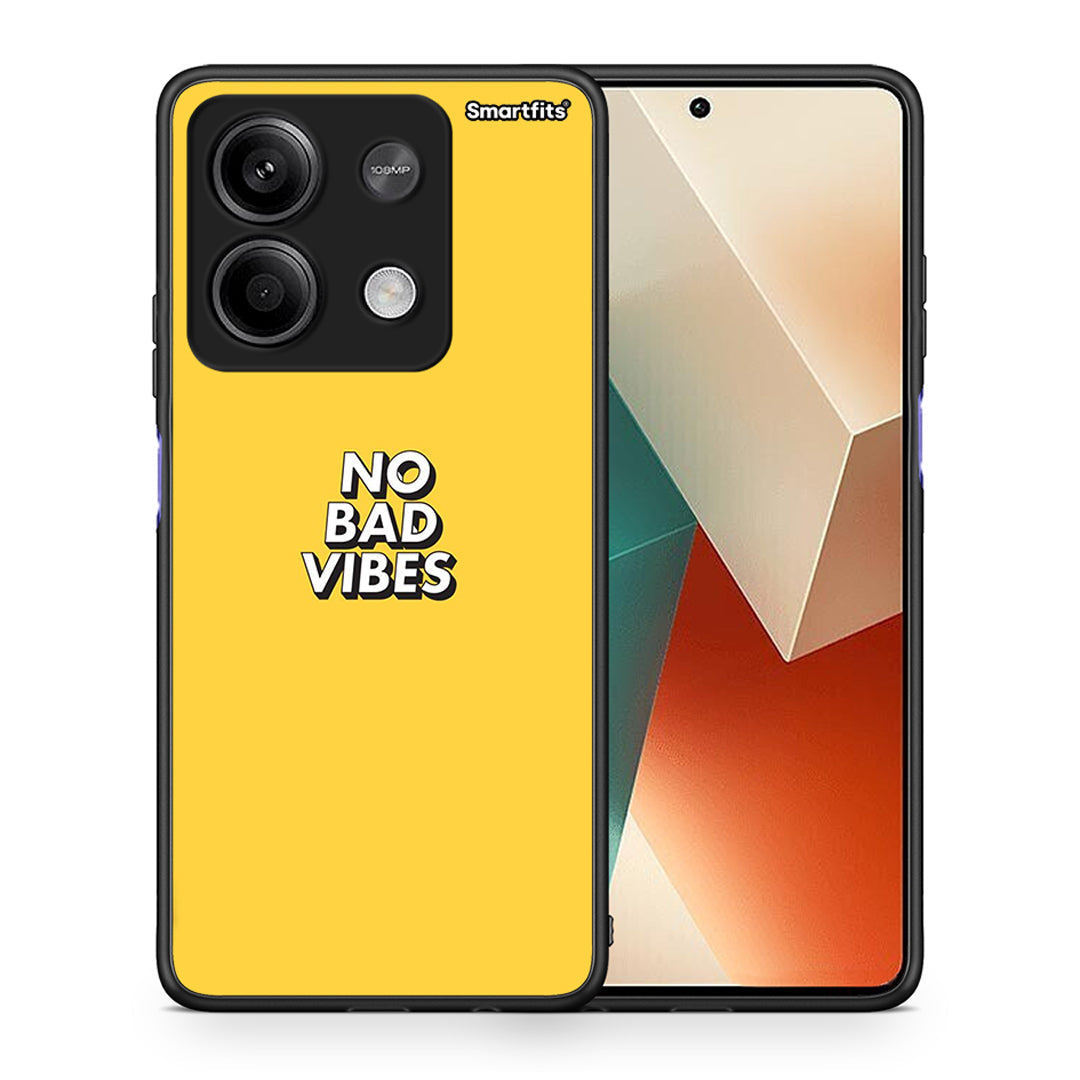 Θήκη Xiaomi Redmi Note 13 5G Vibes Text από τη Smartfits με σχέδιο στο πίσω μέρος και μαύρο περίβλημα | Xiaomi Redmi Note 13 5G Vibes Text case with colorful back and black bezels