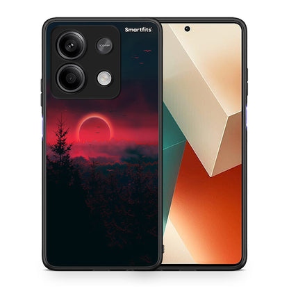 Θήκη Xiaomi Redmi Note 13 5G Sunset Tropic από τη Smartfits με σχέδιο στο πίσω μέρος και μαύρο περίβλημα | Xiaomi Redmi Note 13 5G Sunset Tropic case with colorful back and black bezels