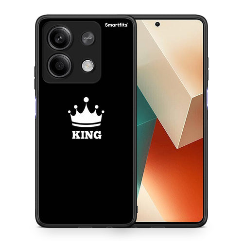 Θήκη Xiaomi Redmi Note 13 5G King Valentine από τη Smartfits με σχέδιο στο πίσω μέρος και μαύρο περίβλημα | Xiaomi Redmi Note 13 5G King Valentine case with colorful back and black bezels