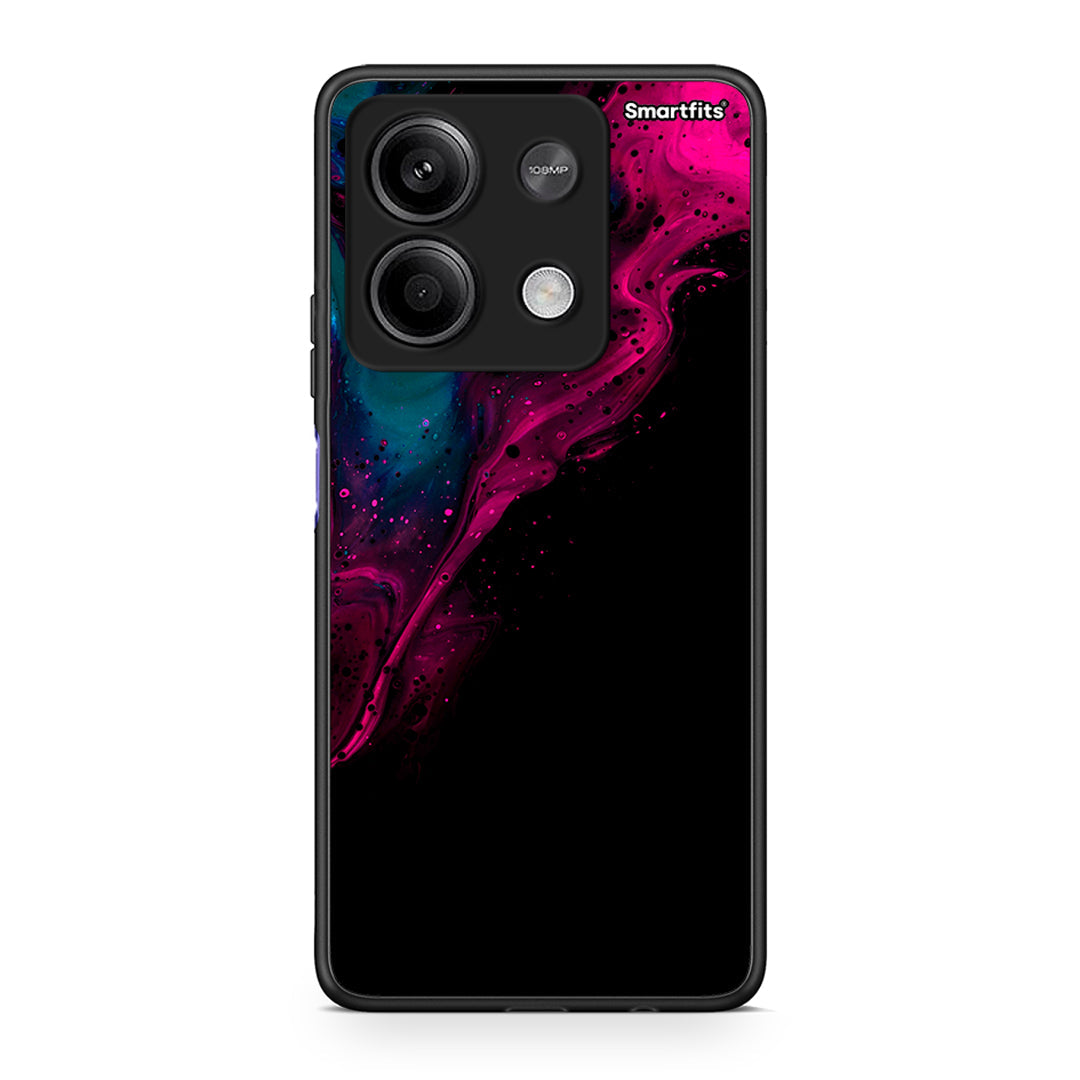 4 - Xiaomi Redmi Note 13 5G Pink Black Watercolor case, cover, bumper