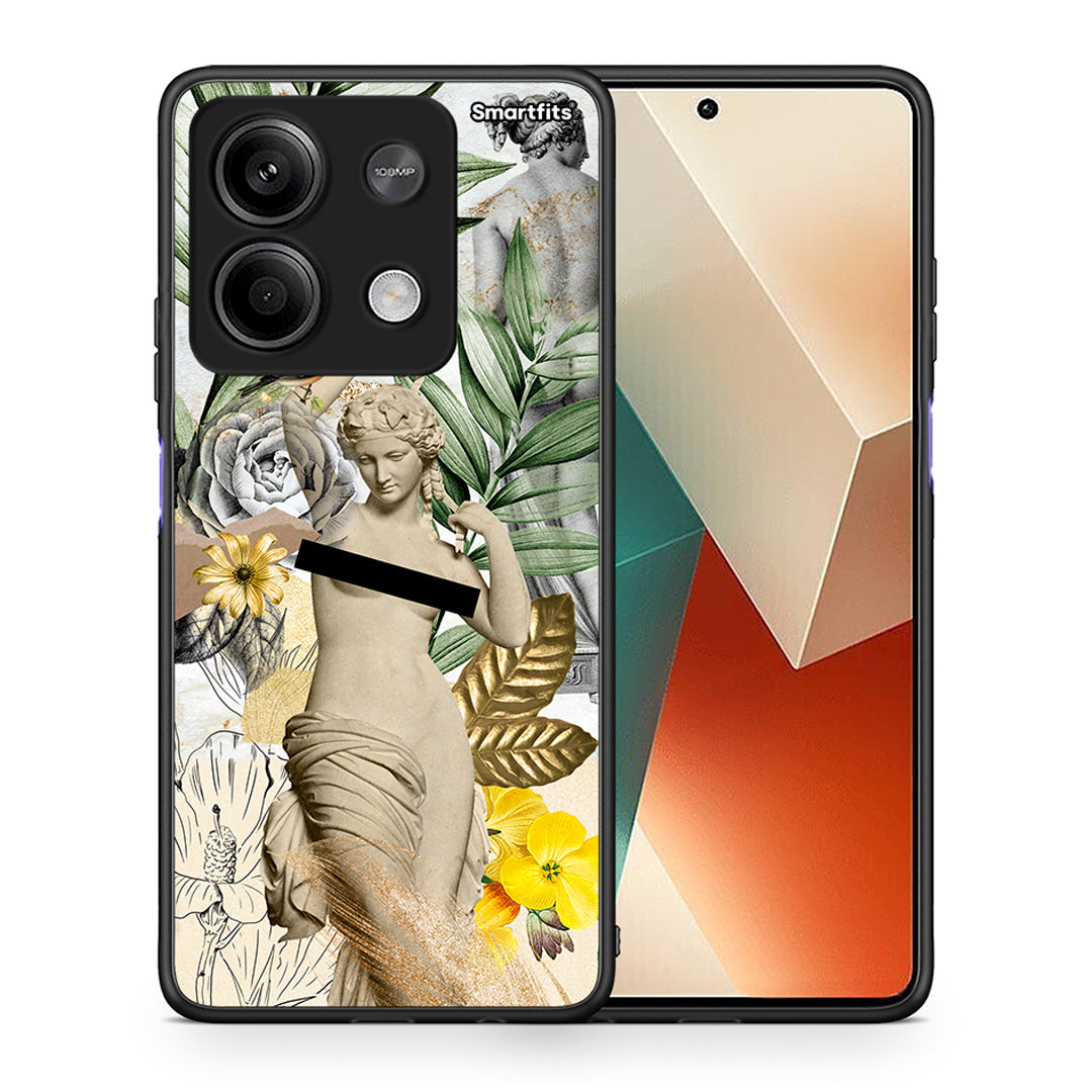 Θήκη Xiaomi Redmi Note 13 5G Woman Statue από τη Smartfits με σχέδιο στο πίσω μέρος και μαύρο περίβλημα | Xiaomi Redmi Note 13 5G Woman Statue case with colorful back and black bezels