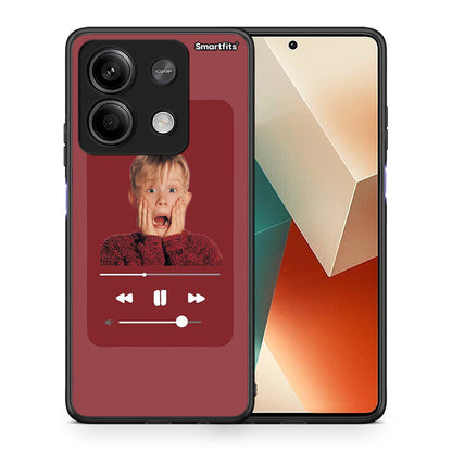 Θήκη Xiaomi Redmi Note 13 5G Xmas Alone Music από τη Smartfits με σχέδιο στο πίσω μέρος και μαύρο περίβλημα | Xiaomi Redmi Note 13 5G Xmas Alone Music case with colorful back and black bezels
