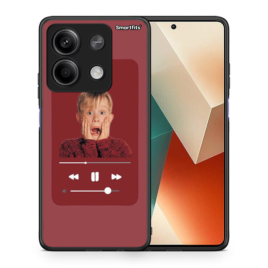 Θήκη Xiaomi Redmi Note 13 5G Xmas Alone Music από τη Smartfits με σχέδιο στο πίσω μέρος και μαύρο περίβλημα | Xiaomi Redmi Note 13 5G Xmas Alone Music case with colorful back and black bezels