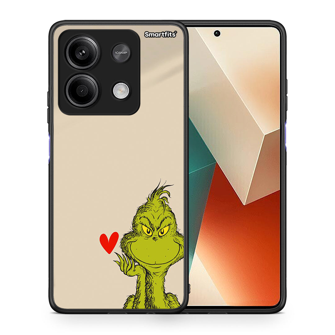 Θήκη Xiaomi Redmi Note 13 5G Xmas Grinch από τη Smartfits με σχέδιο στο πίσω μέρος και μαύρο περίβλημα | Xiaomi Redmi Note 13 5G Xmas Grinch case with colorful back and black bezels