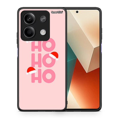 Θήκη Xiaomi Redmi Note 13 5G Xmas Ho Ho Ho από τη Smartfits με σχέδιο στο πίσω μέρος και μαύρο περίβλημα | Xiaomi Redmi Note 13 5G Xmas Ho Ho Ho case with colorful back and black bezels
