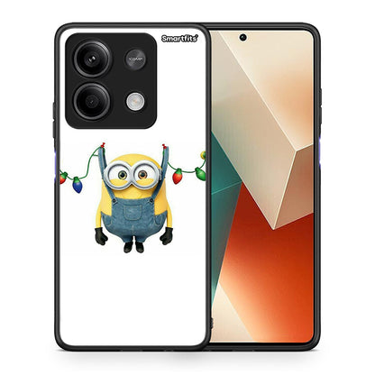 Θήκη Xiaomi Redmi Note 13 5G Xmas Minion Lights από τη Smartfits με σχέδιο στο πίσω μέρος και μαύρο περίβλημα | Xiaomi Redmi Note 13 5G Xmas Minion Lights case with colorful back and black bezels