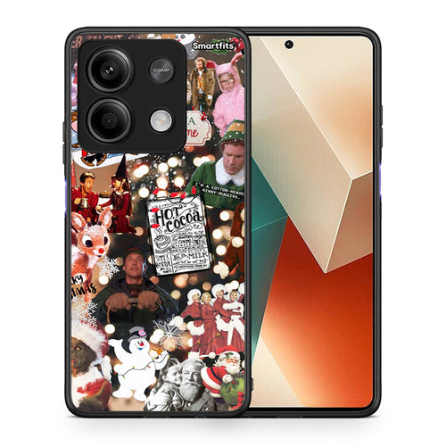 Θήκη Xiaomi Redmi Note 13 5G Xmas Movies από τη Smartfits με σχέδιο στο πίσω μέρος και μαύρο περίβλημα | Xiaomi Redmi Note 13 5G Xmas Movies case with colorful back and black bezels