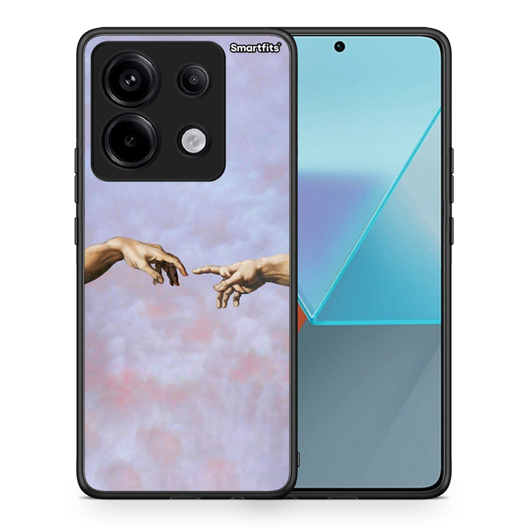 Θήκη Xiaomi Redmi Note 13 Pro 5G Adam Hand από τη Smartfits με σχέδιο στο πίσω μέρος και μαύρο περίβλημα | Xiaomi Redmi Note 13 Pro 5G Adam Hand case with colorful back and black bezels