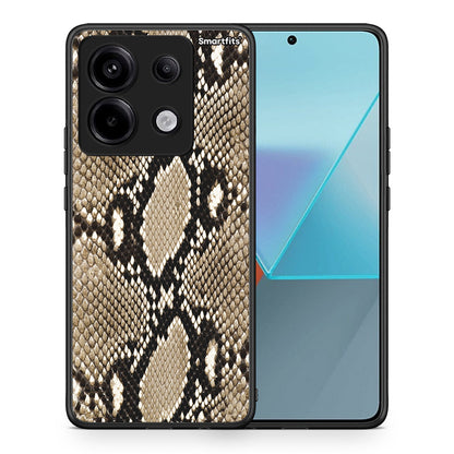 Θήκη Xiaomi Redmi Note 13 Pro 5G Fashion Snake Animal από τη Smartfits με σχέδιο στο πίσω μέρος και μαύρο περίβλημα | Xiaomi Redmi Note 13 Pro 5G Fashion Snake Animal case with colorful back and black bezels