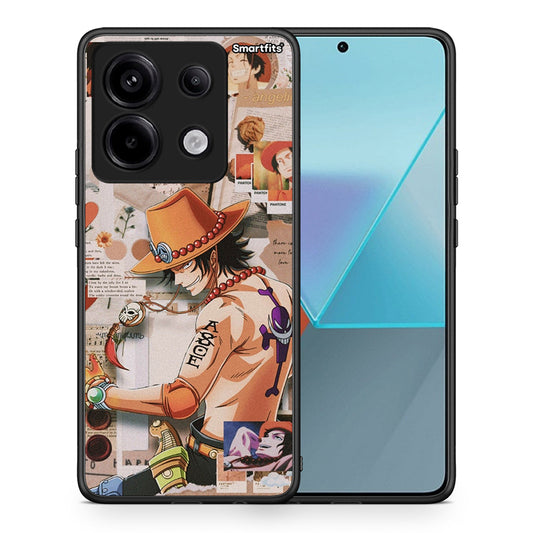 Θήκη Xiaomi Redmi Note 13 Pro 5G Anime Collage από τη Smartfits με σχέδιο στο πίσω μέρος και μαύρο περίβλημα | Xiaomi Redmi Note 13 Pro 5G Anime Collage case with colorful back and black bezels