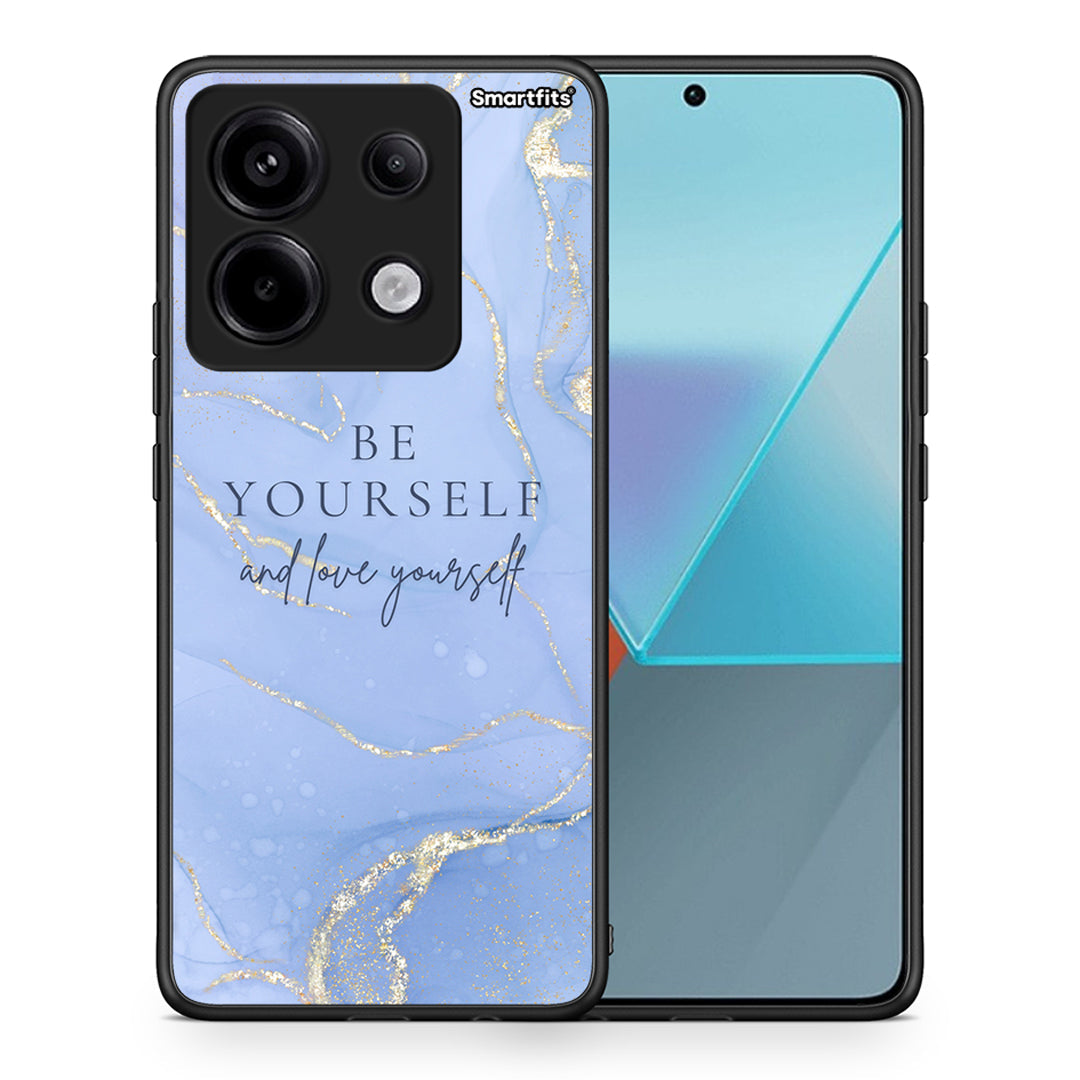 Θήκη Xiaomi Redmi Note 13 Pro 5G Be Yourself από τη Smartfits με σχέδιο στο πίσω μέρος και μαύρο περίβλημα | Xiaomi Redmi Note 13 Pro 5G Be Yourself case with colorful back and black bezels