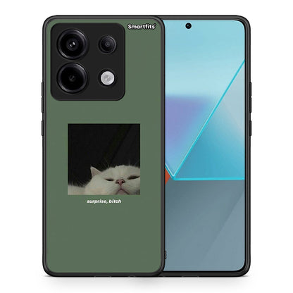 Θήκη Xiaomi Redmi Note 13 Pro 5G Bitch Surprise από τη Smartfits με σχέδιο στο πίσω μέρος και μαύρο περίβλημα | Xiaomi Redmi Note 13 Pro 5G Bitch Surprise case with colorful back and black bezels