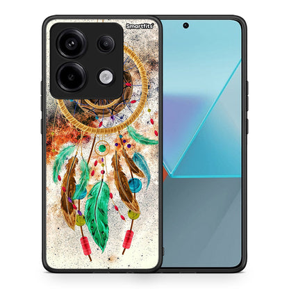Θήκη Xiaomi Redmi Note 13 Pro 5G DreamCatcher Boho από τη Smartfits με σχέδιο στο πίσω μέρος και μαύρο περίβλημα | Xiaomi Redmi Note 13 Pro 5G DreamCatcher Boho case with colorful back and black bezels