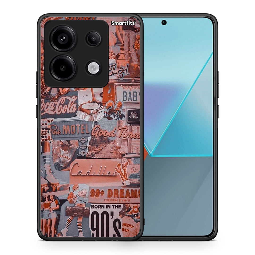 Θήκη Xiaomi Redmi Note 13 Pro 5G Born In 90s από τη Smartfits με σχέδιο στο πίσω μέρος και μαύρο περίβλημα | Xiaomi Redmi Note 13 Pro 5G Born In 90s case with colorful back and black bezels