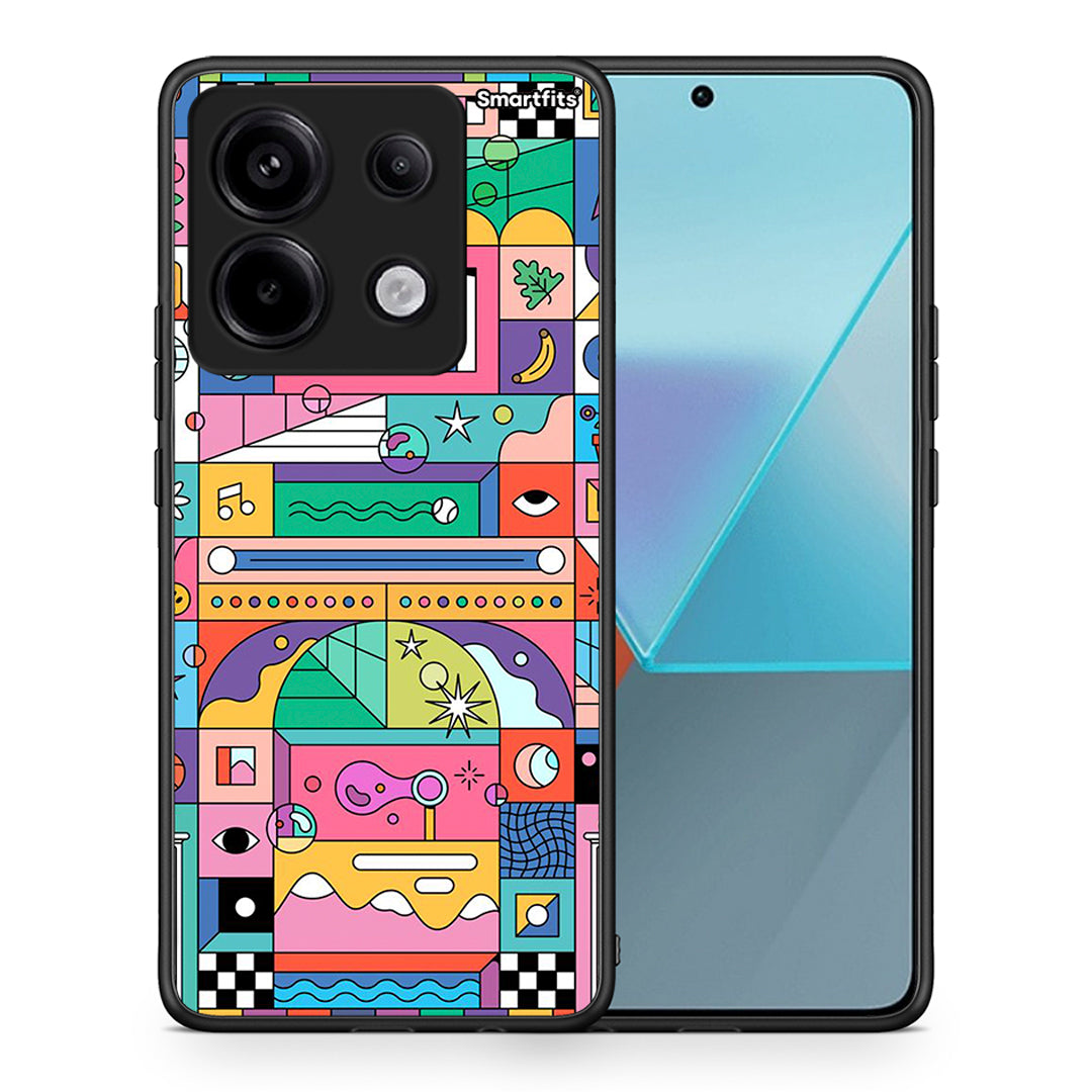Θήκη Xiaomi Redmi Note 13 Pro 5G Bubbles Soap από τη Smartfits με σχέδιο στο πίσω μέρος και μαύρο περίβλημα | Xiaomi Redmi Note 13 Pro 5G Bubbles Soap case with colorful back and black bezels
