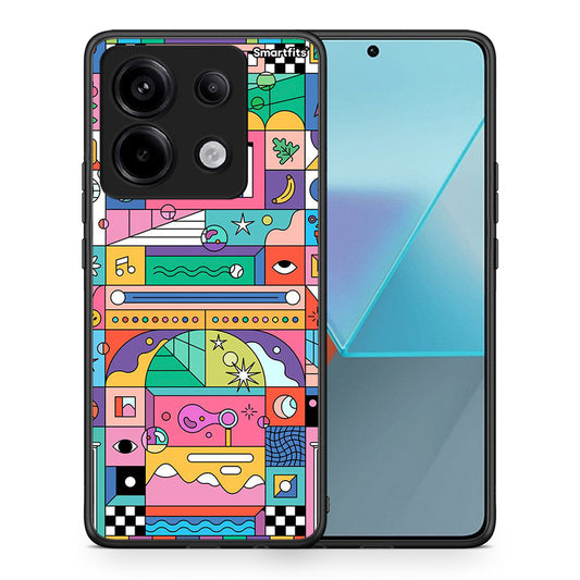 Θήκη Xiaomi Redmi Note 13 Pro 5G Bubbles Soap από τη Smartfits με σχέδιο στο πίσω μέρος και μαύρο περίβλημα | Xiaomi Redmi Note 13 Pro 5G Bubbles Soap case with colorful back and black bezels