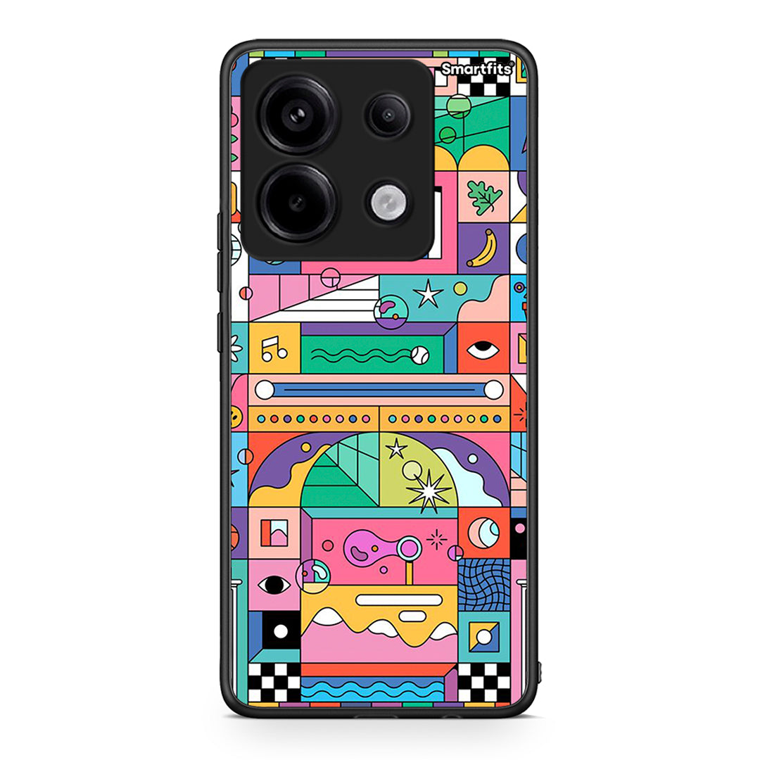 Xiaomi Redmi Note 13 Pro 5G Bubbles Soap θήκη από τη Smartfits με σχέδιο στο πίσω μέρος και μαύρο περίβλημα | Smartphone case with colorful back and black bezels by Smartfits