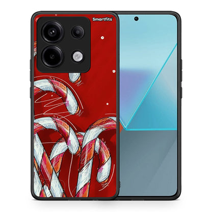 Θήκη Xiaomi Redmi Note 13 Pro 5G Candy Cane από τη Smartfits με σχέδιο στο πίσω μέρος και μαύρο περίβλημα | Xiaomi Redmi Note 13 Pro 5G Candy Cane case with colorful back and black bezels