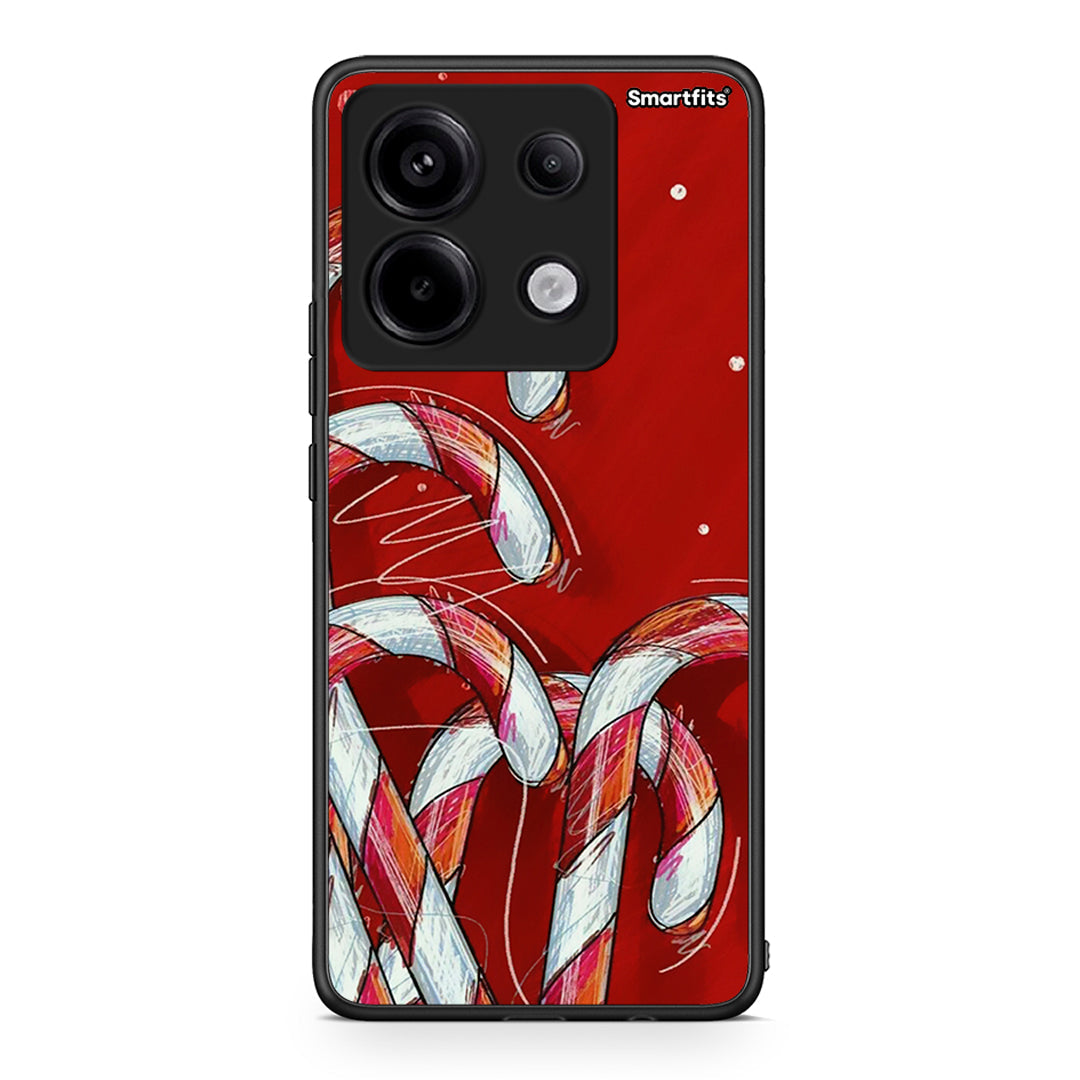 Xiaomi Redmi Note 13 Pro 5G Candy Cane θήκη από τη Smartfits με σχέδιο στο πίσω μέρος και μαύρο περίβλημα | Smartphone case with colorful back and black bezels by Smartfits