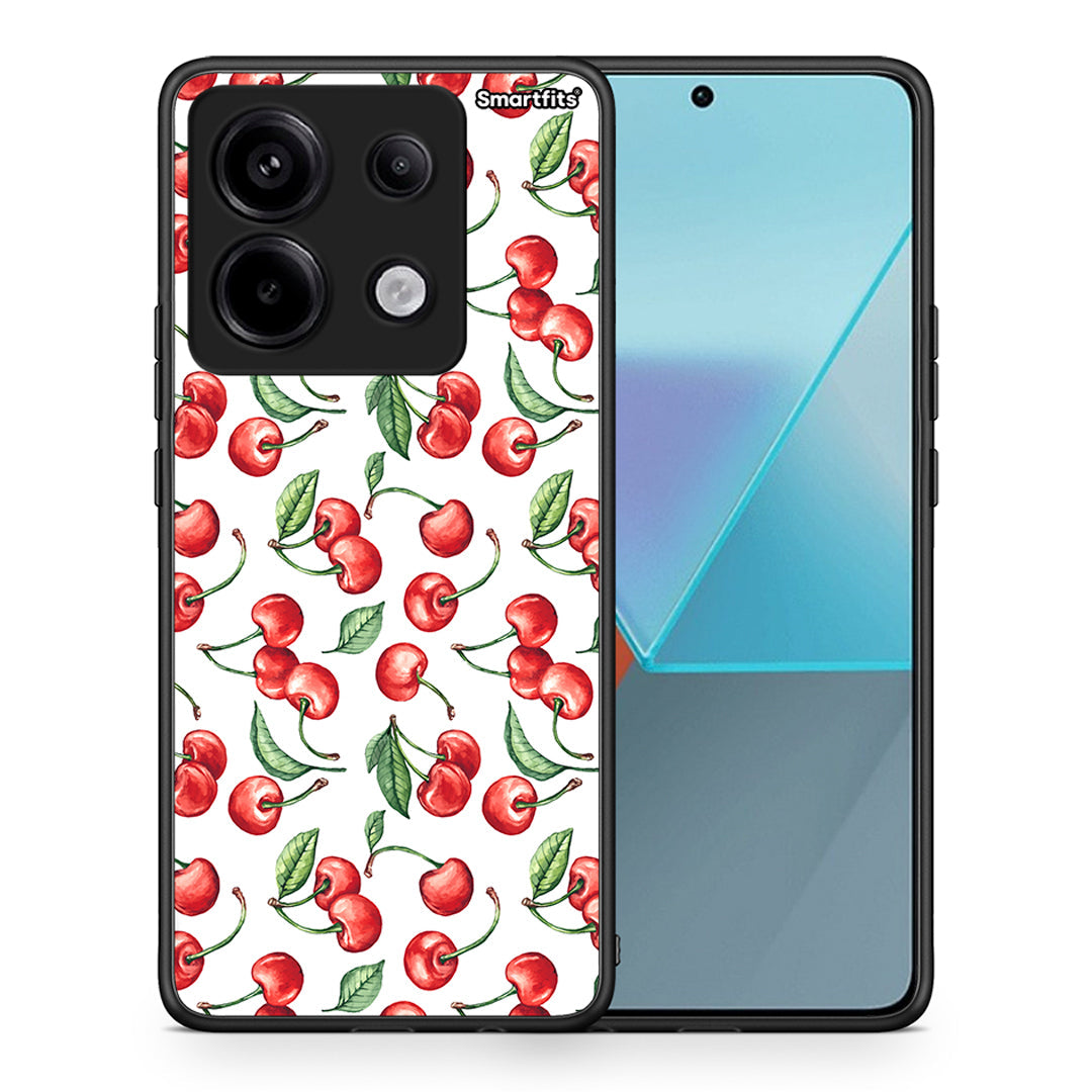 Θήκη Xiaomi Redmi Note 13 Pro 5G Cherry Summer από τη Smartfits με σχέδιο στο πίσω μέρος και μαύρο περίβλημα | Xiaomi Redmi Note 13 Pro 5G Cherry Summer case with colorful back and black bezels