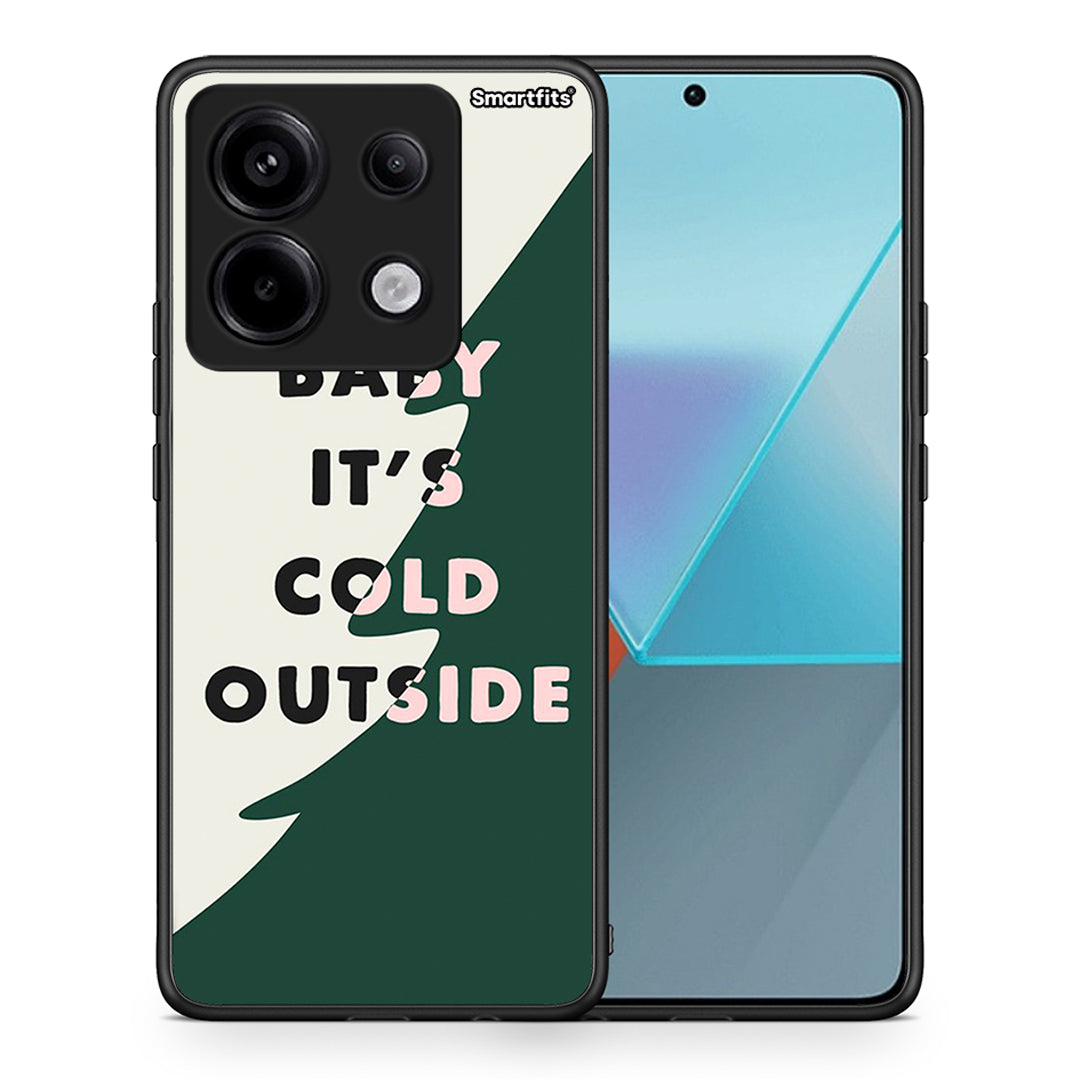 Θήκη Xiaomi Redmi Note 13 Pro 5G Cold Outside από τη Smartfits με σχέδιο στο πίσω μέρος και μαύρο περίβλημα | Xiaomi Redmi Note 13 Pro 5G Cold Outside case with colorful back and black bezels