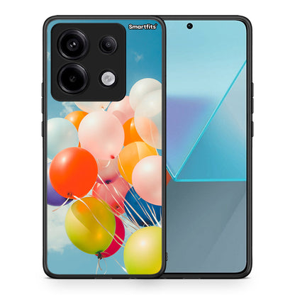 Θήκη Xiaomi Redmi Note 13 Pro 5G Colorful Balloons από τη Smartfits με σχέδιο στο πίσω μέρος και μαύρο περίβλημα | Xiaomi Redmi Note 13 Pro 5G Colorful Balloons case with colorful back and black bezels