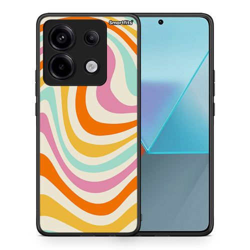 Θήκη Xiaomi Redmi Note 13 Pro 5G Colourful Waves από τη Smartfits με σχέδιο στο πίσω μέρος και μαύρο περίβλημα | Xiaomi Redmi Note 13 Pro 5G Colourful Waves case with colorful back and black bezels