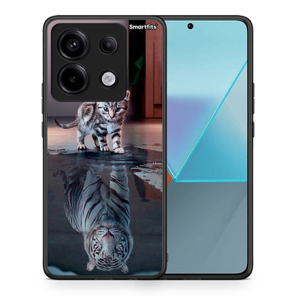 Θήκη Xiaomi Redmi Note 13 Pro 5G Tiger Cute από τη Smartfits με σχέδιο στο πίσω μέρος και μαύρο περίβλημα | Xiaomi Redmi Note 13 Pro 5G Tiger Cute case with colorful back and black bezels
