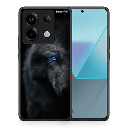 Θήκη Xiaomi Redmi Note 13 Pro 5G Dark Wolf από τη Smartfits με σχέδιο στο πίσω μέρος και μαύρο περίβλημα | Xiaomi Redmi Note 13 Pro 5G Dark Wolf case with colorful back and black bezels