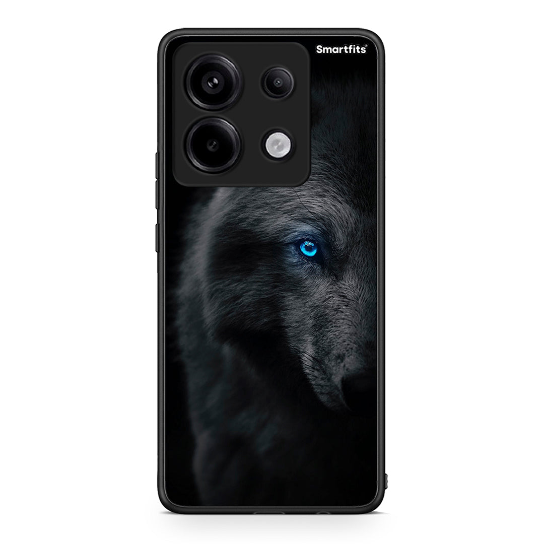 Xiaomi Redmi Note 13 Pro 5G Dark Wolf θήκη από τη Smartfits με σχέδιο στο πίσω μέρος και μαύρο περίβλημα | Smartphone case with colorful back and black bezels by Smartfits