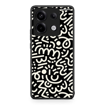 Xiaomi Redmi Note 13 Pro 5G Doodle Art Θήκη από τη Smartfits με σχέδιο στο πίσω μέρος και μαύρο περίβλημα | Smartphone case with colorful back and black bezels by Smartfits
