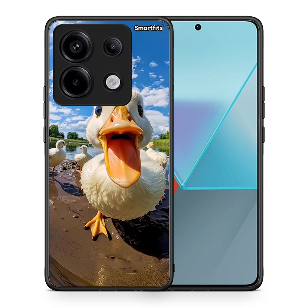 Θήκη Xiaomi Redmi Note 13 Pro 5G Duck Face από τη Smartfits με σχέδιο στο πίσω μέρος και μαύρο περίβλημα | Xiaomi Redmi Note 13 Pro 5G Duck Face case with colorful back and black bezels