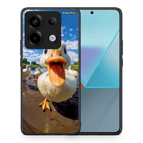 Θήκη Xiaomi Redmi Note 13 Pro 5G Duck Face από τη Smartfits με σχέδιο στο πίσω μέρος και μαύρο περίβλημα | Xiaomi Redmi Note 13 Pro 5G Duck Face case with colorful back and black bezels