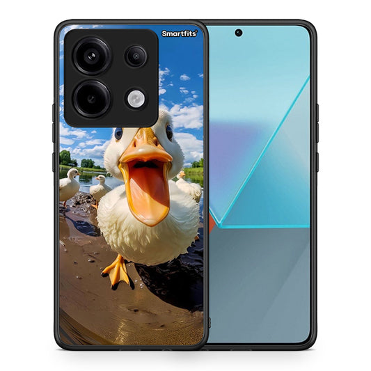 Θήκη Xiaomi Redmi Note 13 Pro 5G Duck Face από τη Smartfits με σχέδιο στο πίσω μέρος και μαύρο περίβλημα | Xiaomi Redmi Note 13 Pro 5G Duck Face case with colorful back and black bezels