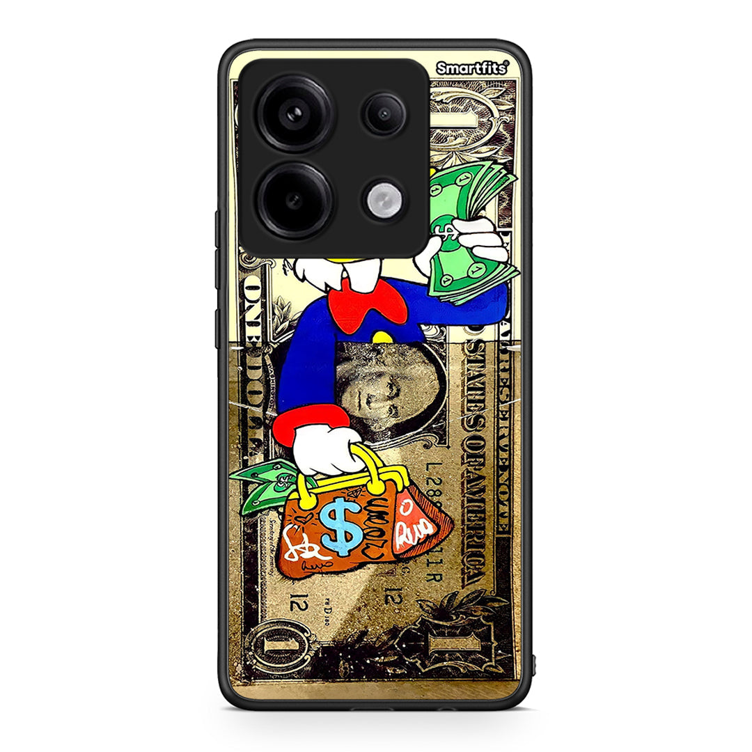 Xiaomi Redmi Note 13 Pro 5G Duck Money Θήκη από τη Smartfits με σχέδιο στο πίσω μέρος και μαύρο περίβλημα | Smartphone case with colorful back and black bezels by Smartfits