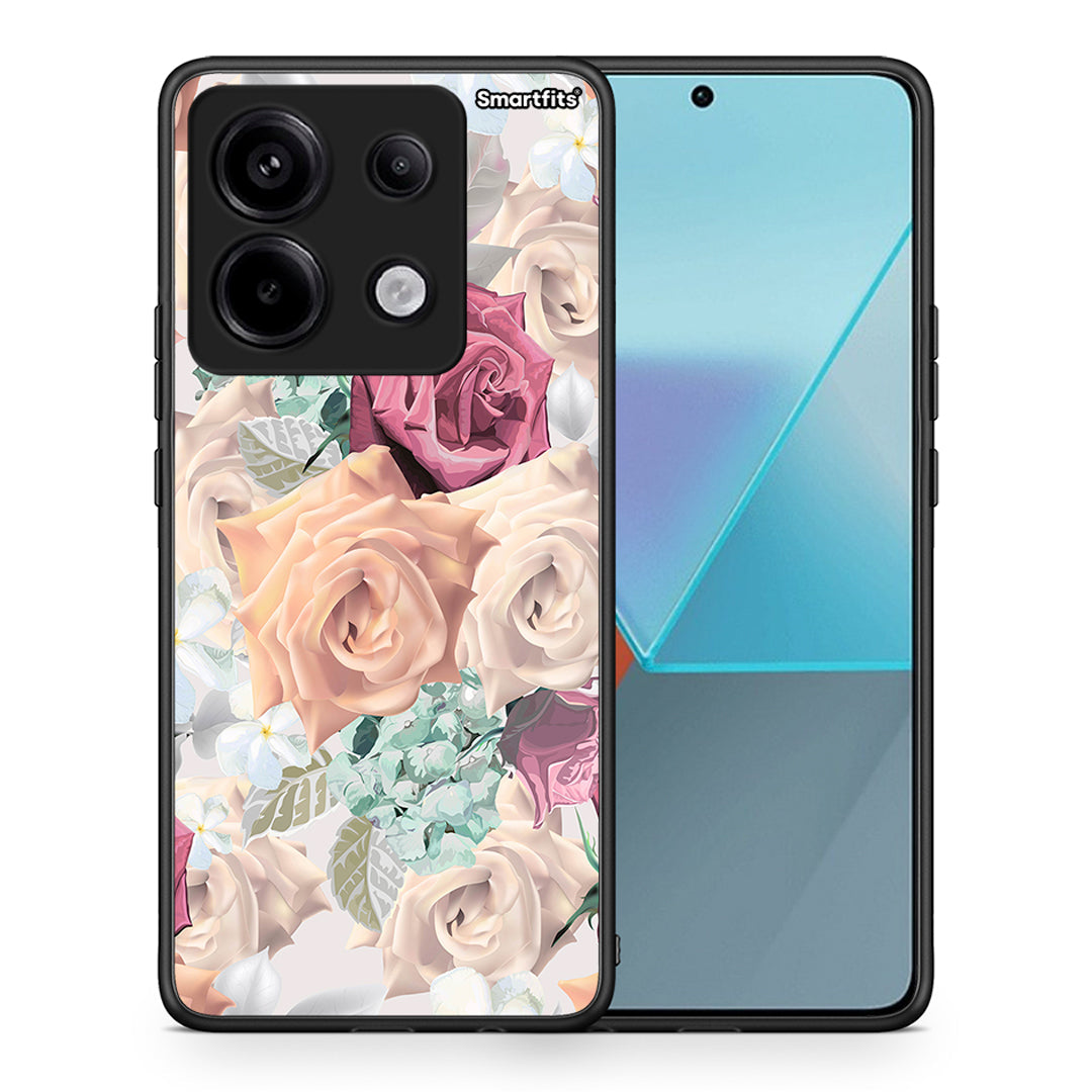 Θήκη Xiaomi Redmi Note 13 Pro 5G Bouquet Floral από τη Smartfits με σχέδιο στο πίσω μέρος και μαύρο περίβλημα | Xiaomi Redmi Note 13 Pro 5G Bouquet Floral case with colorful back and black bezels