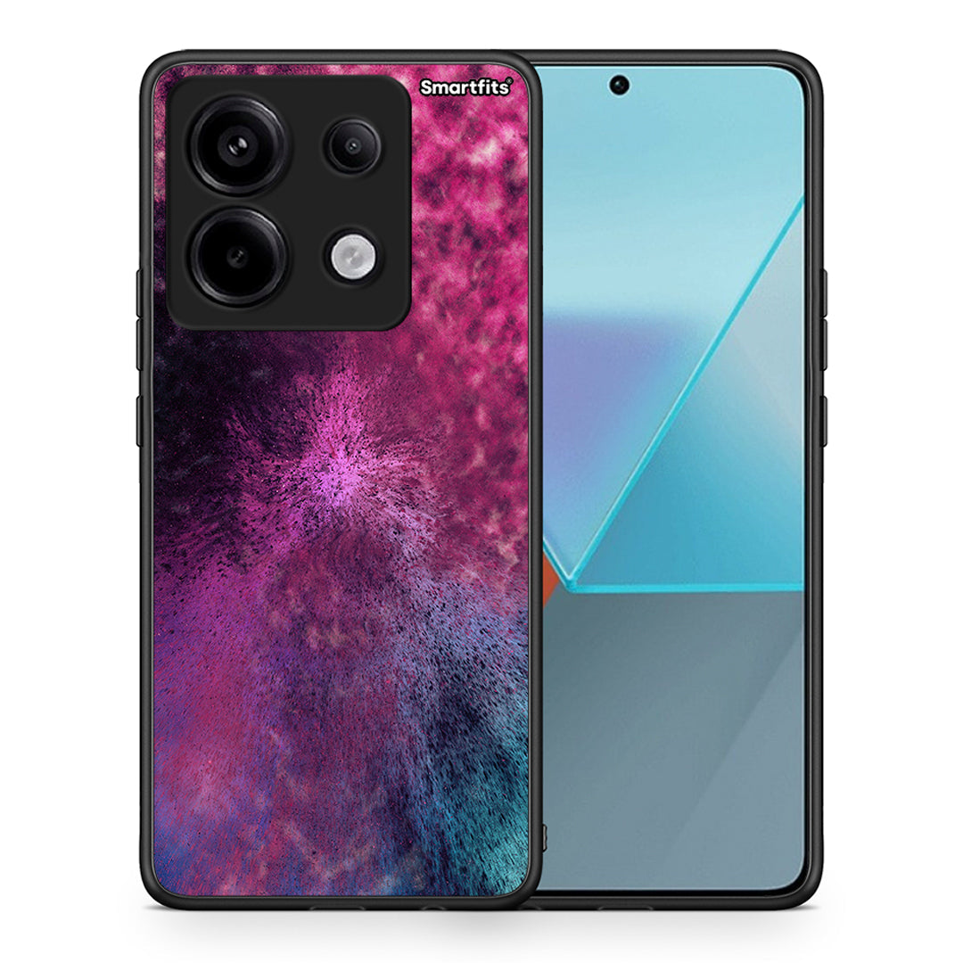 Θήκη Xiaomi Redmi Note 13 Pro 5G Aurora Galaxy από τη Smartfits με σχέδιο στο πίσω μέρος και μαύρο περίβλημα | Xiaomi Redmi Note 13 Pro 5G Aurora Galaxy case with colorful back and black bezels