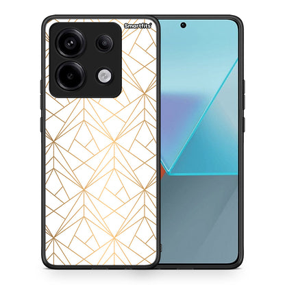 Θήκη Xiaomi Redmi Note 13 Pro 5G Luxury White Geometric από τη Smartfits με σχέδιο στο πίσω μέρος και μαύρο περίβλημα | Xiaomi Redmi Note 13 Pro 5G Luxury White Geometric case with colorful back and black bezels