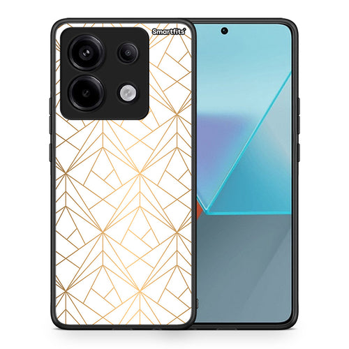 Θήκη Xiaomi Redmi Note 13 Pro 5G Luxury White Geometric από τη Smartfits με σχέδιο στο πίσω μέρος και μαύρο περίβλημα | Xiaomi Redmi Note 13 Pro 5G Luxury White Geometric case with colorful back and black bezels