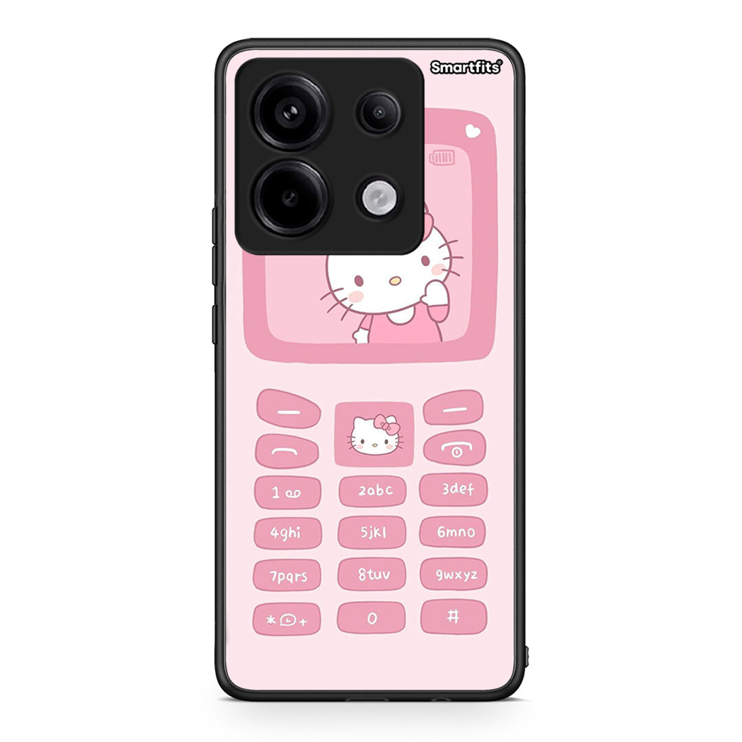 Xiaomi Redmi Note 13 Pro 5G Hello Kitten Θήκη Αγίου Βαλεντίνου από τη Smartfits με σχέδιο στο πίσω μέρος και μαύρο περίβλημα | Smartphone case with colorful back and black bezels by Smartfits