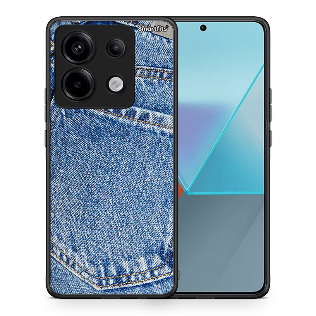 Θήκη Xiaomi Redmi Note 13 Pro 5G Jeans Pocket από τη Smartfits με σχέδιο στο πίσω μέρος και μαύρο περίβλημα | Xiaomi Redmi Note 13 Pro 5G Jeans Pocket case with colorful back and black bezels