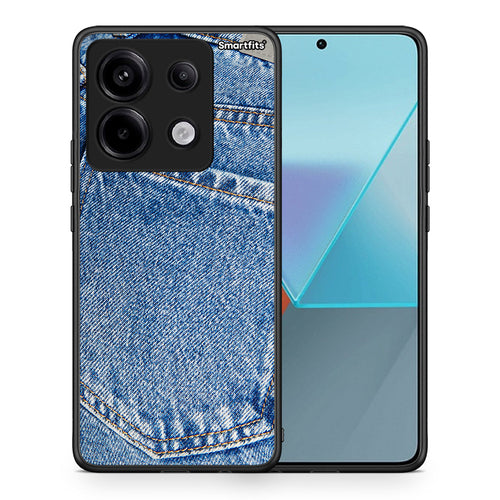 Θήκη Xiaomi Redmi Note 13 Pro 5G Jeans Pocket από τη Smartfits με σχέδιο στο πίσω μέρος και μαύρο περίβλημα | Xiaomi Redmi Note 13 Pro 5G Jeans Pocket case with colorful back and black bezels