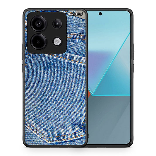 Θήκη Xiaomi Redmi Note 13 Pro 5G Jeans Pocket από τη Smartfits με σχέδιο στο πίσω μέρος και μαύρο περίβλημα | Xiaomi Redmi Note 13 Pro 5G Jeans Pocket case with colorful back and black bezels