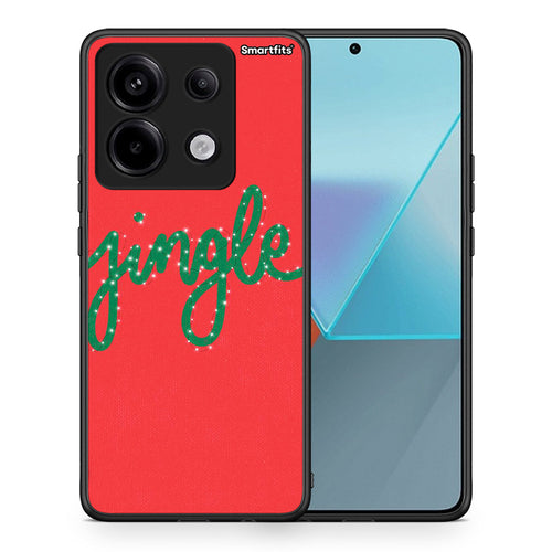 Θήκη Xiaomi Redmi Note 13 Pro 5G Jingle Xmas από τη Smartfits με σχέδιο στο πίσω μέρος και μαύρο περίβλημα | Xiaomi Redmi Note 13 Pro 5G Jingle Xmas case with colorful back and black bezels