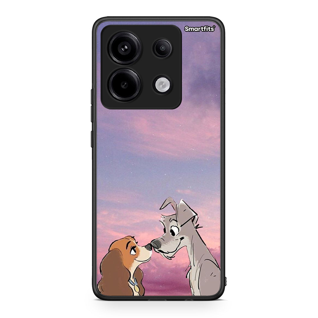 Xiaomi Redmi Note 13 Pro 5G Lady And Tramp θήκη από τη Smartfits με σχέδιο στο πίσω μέρος και μαύρο περίβλημα | Smartphone case with colorful back and black bezels by Smartfits