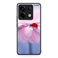 Thumbnail for Xiaomi Redmi Note 13 Pro 5G Ladybug Flower θήκη από τη Smartfits με σχέδιο στο πίσω μέρος και μαύρο περίβλημα | Smartphone case with colorful back and black bezels by Smartfits