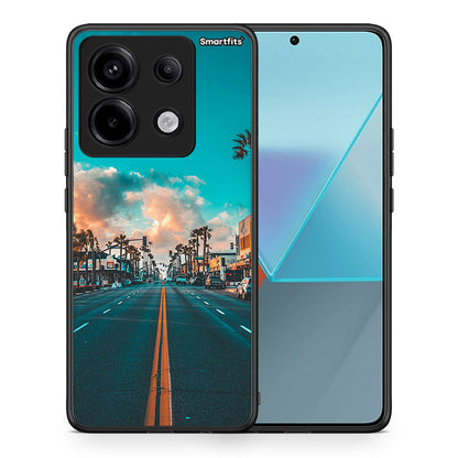 Θήκη Xiaomi Redmi Note 13 Pro 5G City Landscape από τη Smartfits με σχέδιο στο πίσω μέρος και μαύρο περίβλημα | Xiaomi Redmi Note 13 Pro 5G City Landscape case with colorful back and black bezels