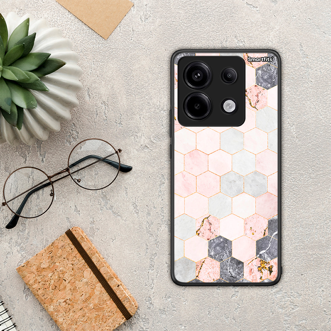 Marble Hexagon Pink - Xiaomi Redmi Note 13 Pro 5G θήκη