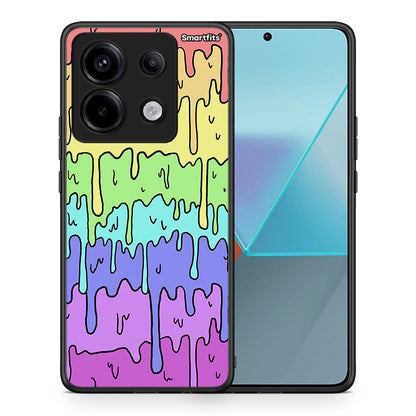 Θήκη Xiaomi Redmi Note 13 Pro 5G Melting Rainbow από τη Smartfits με σχέδιο στο πίσω μέρος και μαύρο περίβλημα | Xiaomi Redmi Note 13 Pro 5G Melting Rainbow case with colorful back and black bezels